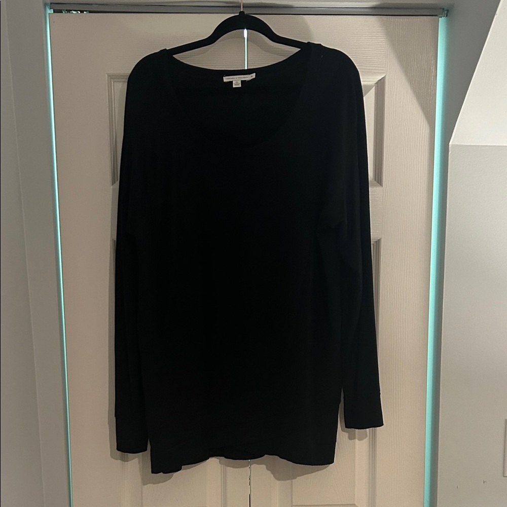 Threads 4 Thought Black Long Sleeve Tunic Top XL Soft Cozy Minimalist